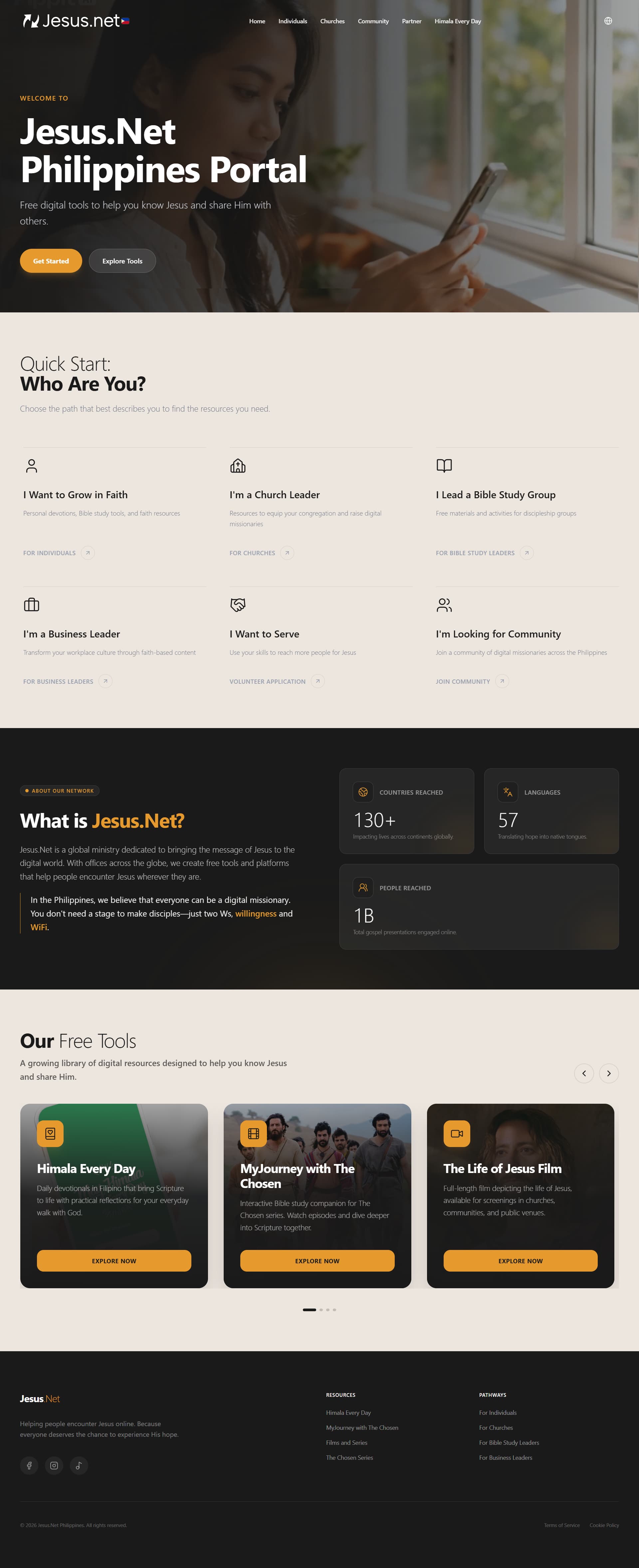 Jesus.Net Philippines — Digital Ministry Portal